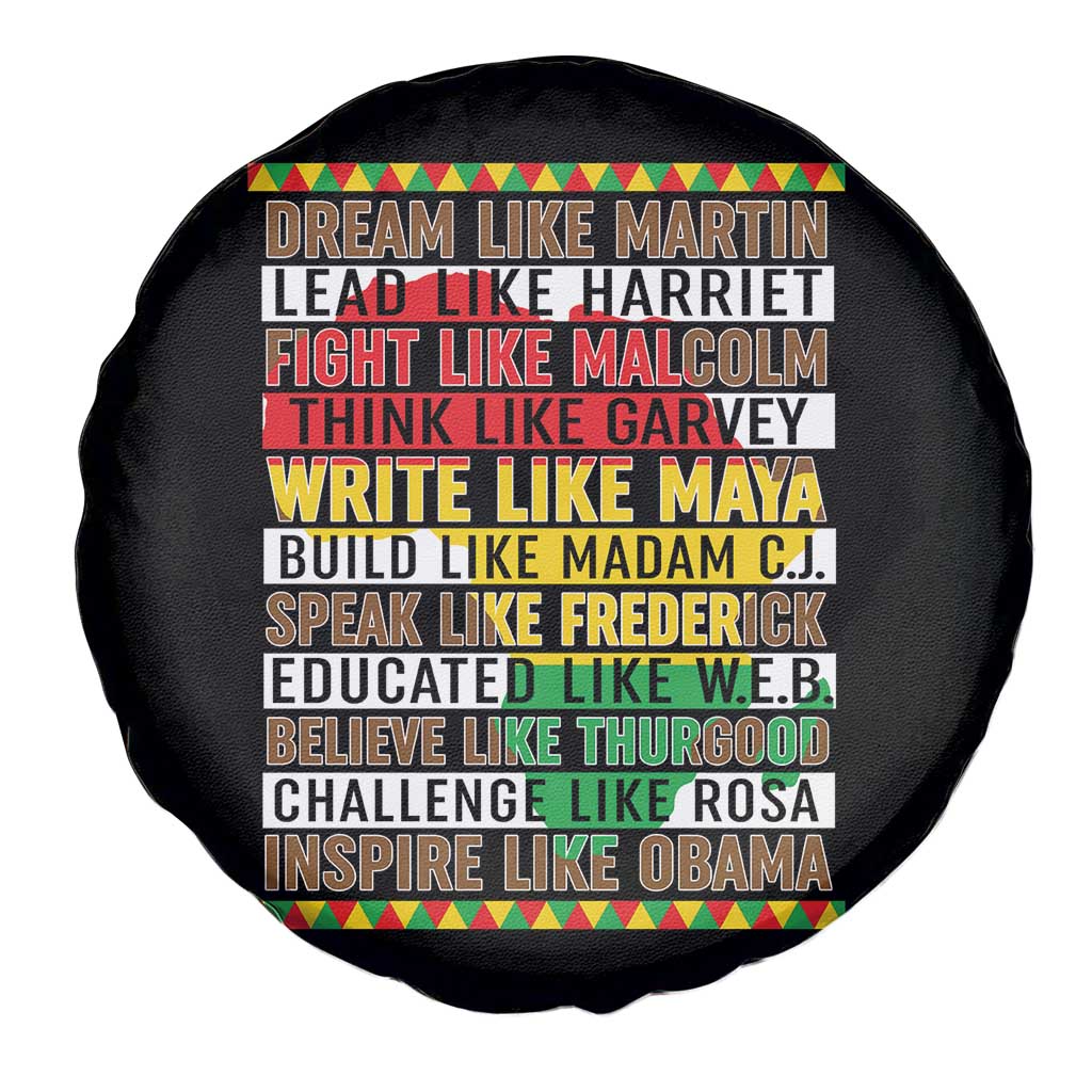 Black History Month Spare Tire Cover Dream Like Martin Lead Like Harriet