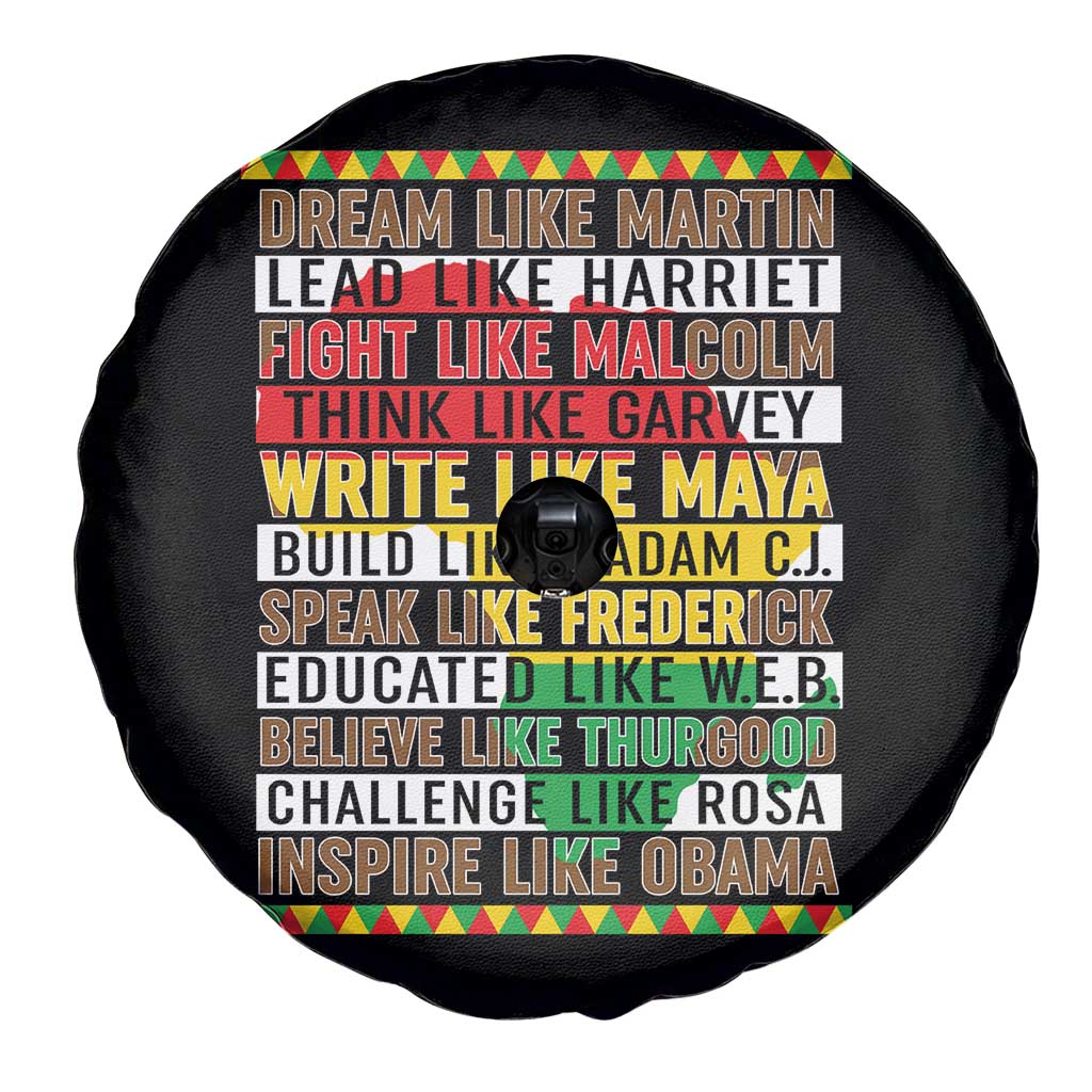 Black History Month Spare Tire Cover Dream Like Martin Lead Like Harriet