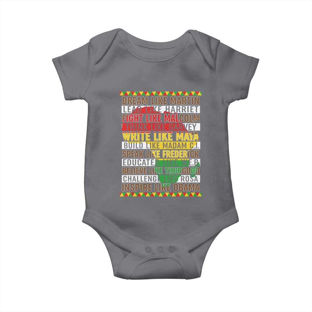 Black History Month Baby Onesie Dream Like Martin Lead Like Harriet