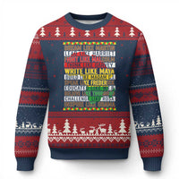 Black History Month Ugly Christmas Sweater Dream Like Martin Lead Like Harriet