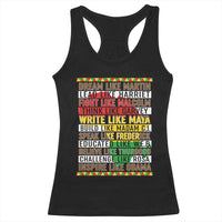 Black History Month Racerback Tank Top Dream Like Martin Lead Like Harriet