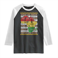 Black History Month Raglan Shirt Dream Like Martin Lead Like Harriet