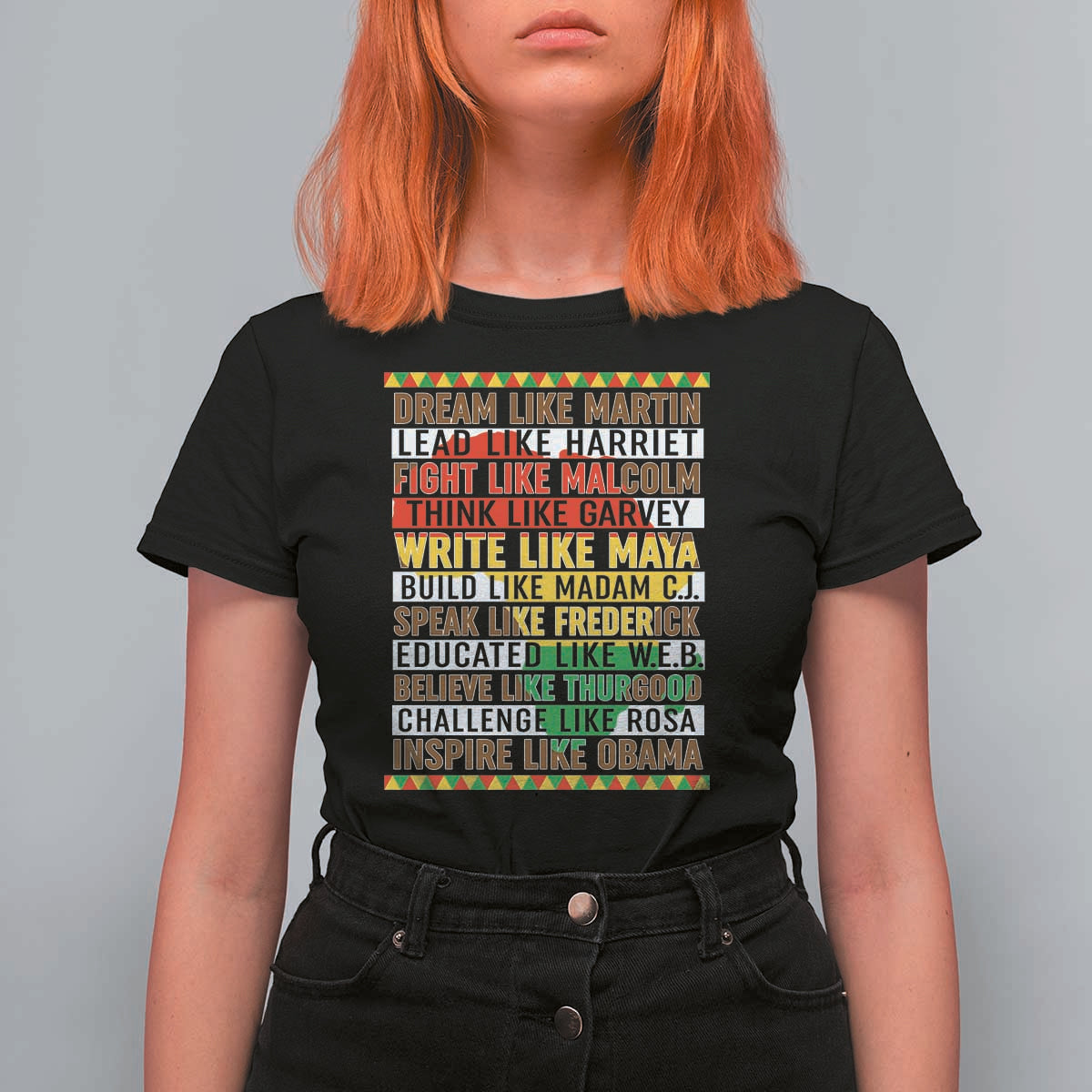 Black History Month T Shirt For Women Dream Like Martin Lead Like Harriet