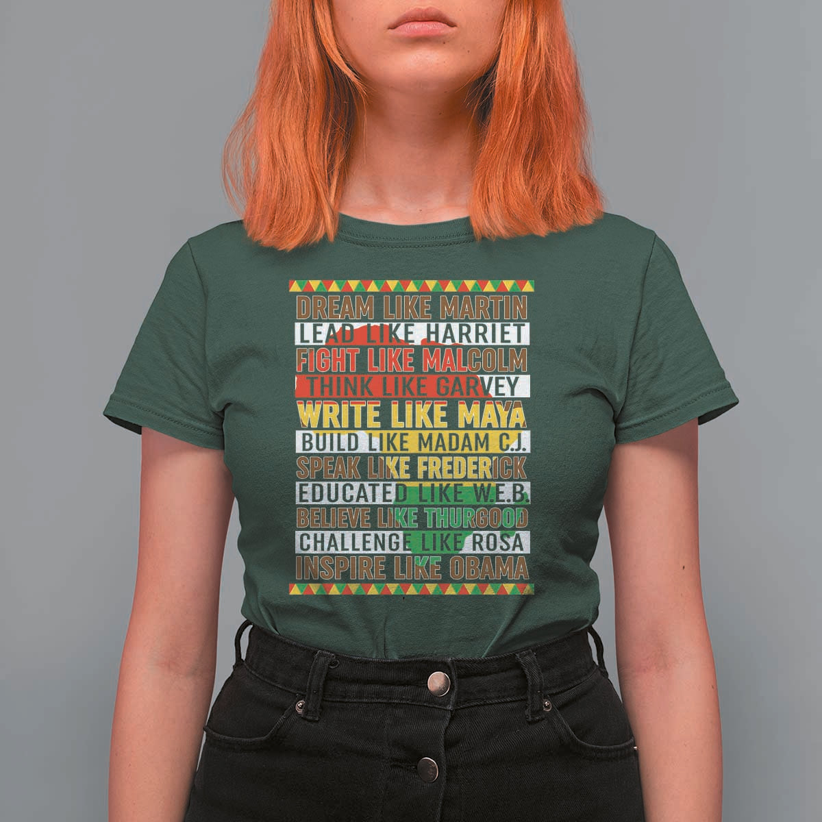 Black History Month T Shirt For Women Dream Like Martin Lead Like Harriet