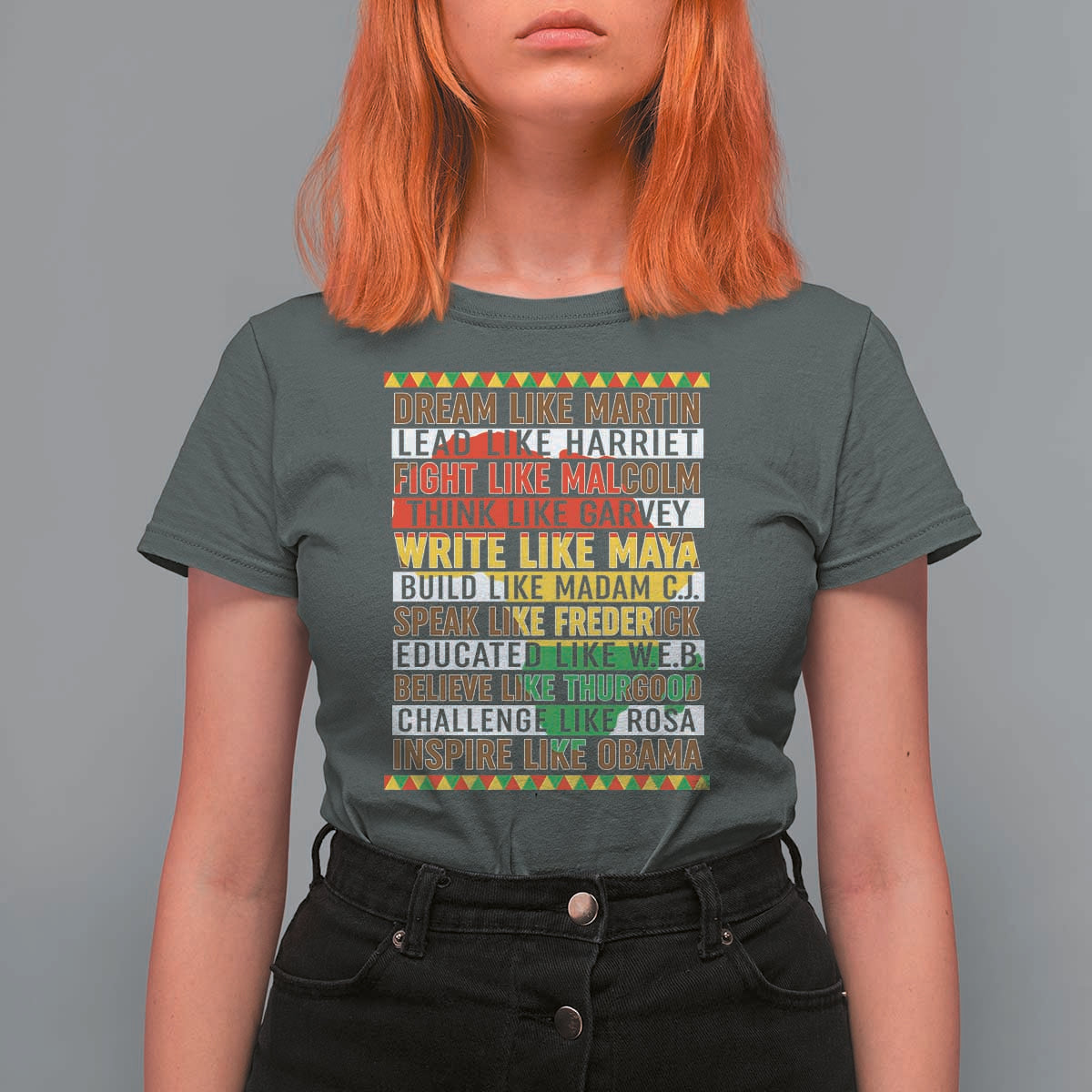 Black History Month T Shirt For Women Dream Like Martin Lead Like Harriet