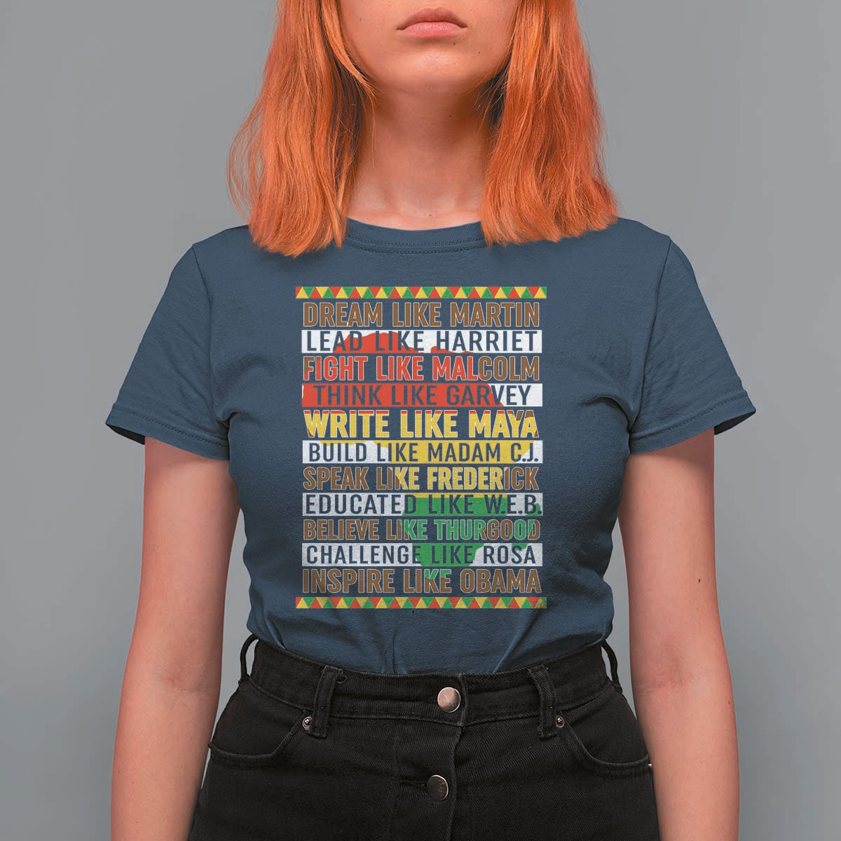 Black History Month T Shirt For Women Dream Like Martin Lead Like Harriet