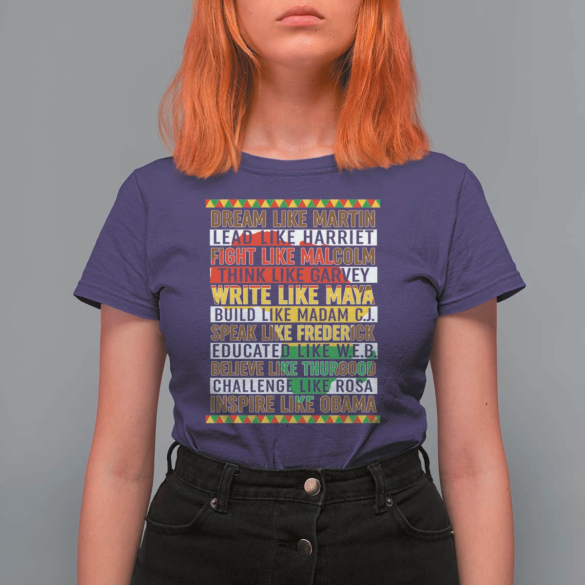 Black History Month T Shirt For Women Dream Like Martin Lead Like Harriet