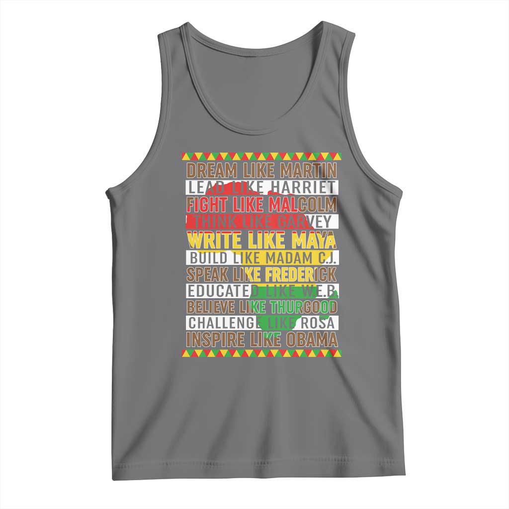 Black History Month Tank Top Dream Like Martin Lead Like Harriet