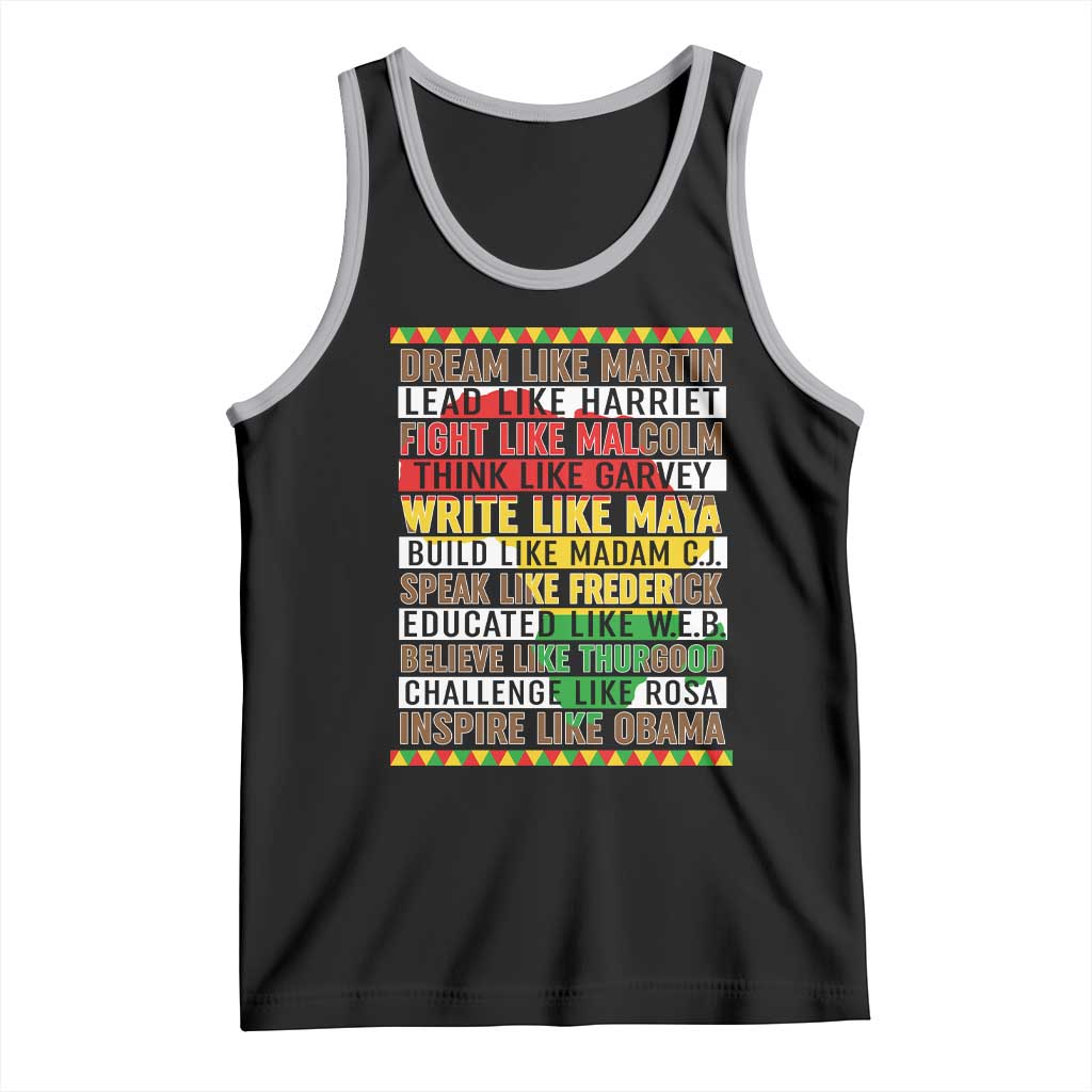 Black History Month Tank Top Dream Like Martin Lead Like Harriet