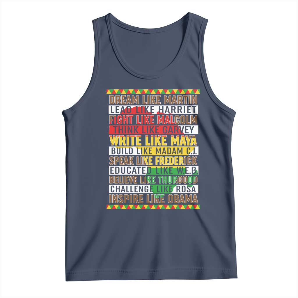 Black History Month Tank Top Dream Like Martin Lead Like Harriet