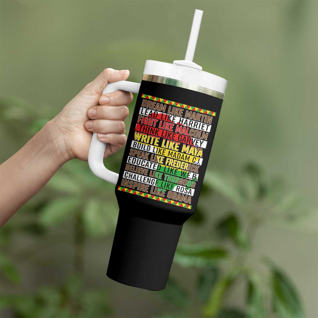 Black History Month Tumbler With Handle Dream Like Martin Lead Like Harriet