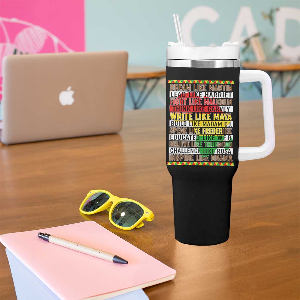 Black History Month Tumbler With Handle Dream Like Martin Lead Like Harriet