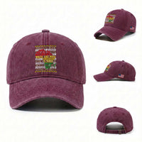Black History Month Washed Cotton Baseball Cap Dream Like Martin Lead Like Harriet