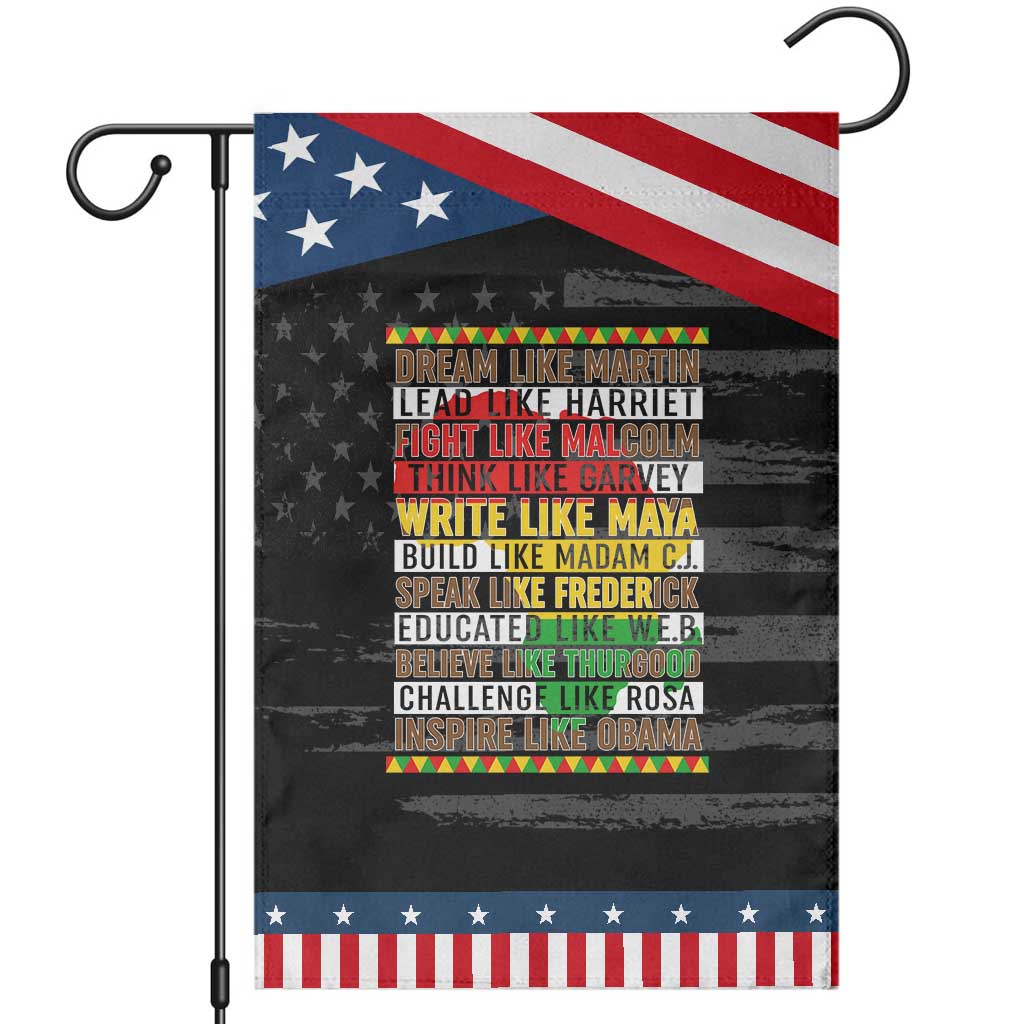 Black History Month Garden Flag Dream Like Martin Lead Like Harriet