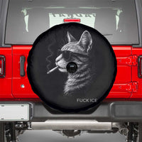 Fck Ice Spare Tire Cover Funny Cat  Smoking Anti ICE Meme