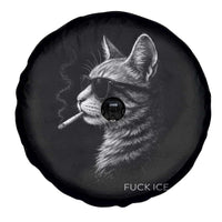 Fck Ice Spare Tire Cover Funny Cat  Smoking Anti ICE Meme