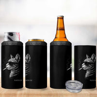 Fck Ice 4 in 1 Can Cooler Tumbler Funny Cat  Smoking Anti ICE Meme