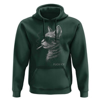 Fck Ice Hoodie Funny Cat  Smoking Anti ICE Meme