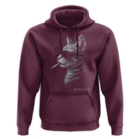 Fck Ice Hoodie Funny Cat  Smoking Anti ICE Meme