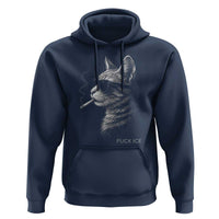Fck Ice Hoodie Funny Cat  Smoking Anti ICE Meme