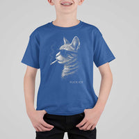 Fck Ice T Shirt For Kid Funny Cat  Smoking Anti ICE Meme