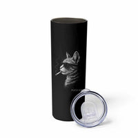 Fck Ice Skinny Tumbler Funny Cat  Smoking Anti ICE Meme