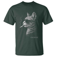 Fck Ice T Shirt Funny Cat  Smoking Anti ICE Meme