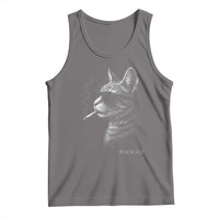 Fck Ice Tank Top Funny Cat  Smoking Anti ICE Meme