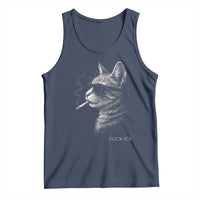 Fck Ice Tank Top Funny Cat  Smoking Anti ICE Meme