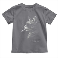 Fck Ice Toddler T Shirt Funny Cat  Smoking Anti ICE Meme