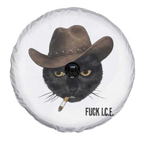 Funny Cowboy Cat Smoking Anti ICE Protest Meme Spare Tire Cover