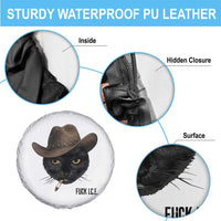Funny Cowboy Cat Smoking Anti ICE Protest Meme Spare Tire Cover