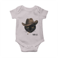 Funny Cowboy Cat Smoking Anti ICE Protest Meme Baby Onesie