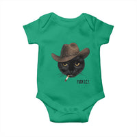 Funny Cowboy Cat Smoking Anti ICE Protest Meme Baby Onesie
