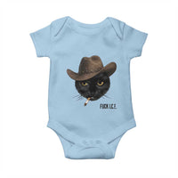 Funny Cowboy Cat Smoking Anti ICE Protest Meme Baby Onesie