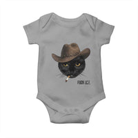 Funny Cowboy Cat Smoking Anti ICE Protest Meme Baby Onesie