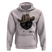 Funny Cowboy Cat Smoking Anti ICE Protest Meme Hoodie