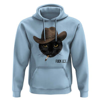 Funny Cowboy Cat Smoking Anti ICE Protest Meme Hoodie