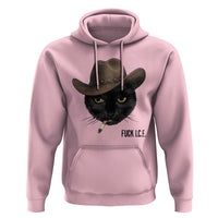 Funny Cowboy Cat Smoking Anti ICE Protest Meme Hoodie