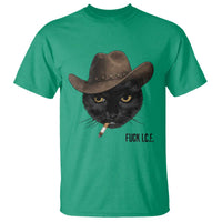 Funny Cowboy Cat Smoking Anti ICE Protest Meme T Shirt