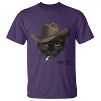 Funny Cowboy Cat Smoking Anti ICE Protest Meme T Shirt