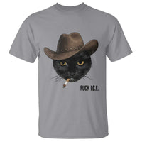 Funny Cowboy Cat Smoking Anti ICE Protest Meme T Shirt