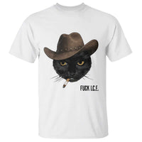 Funny Cowboy Cat Smoking Anti ICE Protest Meme T Shirt