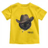 Funny Cowboy Cat Smoking Anti ICE Protest Meme Toddler T Shirt