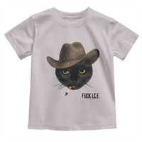 Funny Cowboy Cat Smoking Anti ICE Protest Meme Toddler T Shirt
