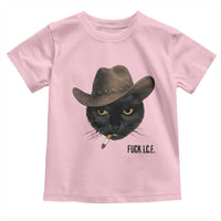 Funny Cowboy Cat Smoking Anti ICE Protest Meme Toddler T Shirt