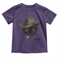 Funny Cowboy Cat Smoking Anti ICE Protest Meme Toddler T Shirt