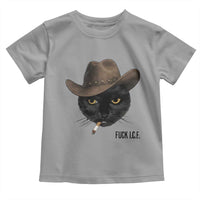 Funny Cowboy Cat Smoking Anti ICE Protest Meme Toddler T Shirt