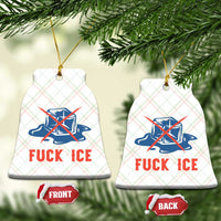 Ice Cube Anti ICE Immigration Human Rights Meme Ceramic Ornament