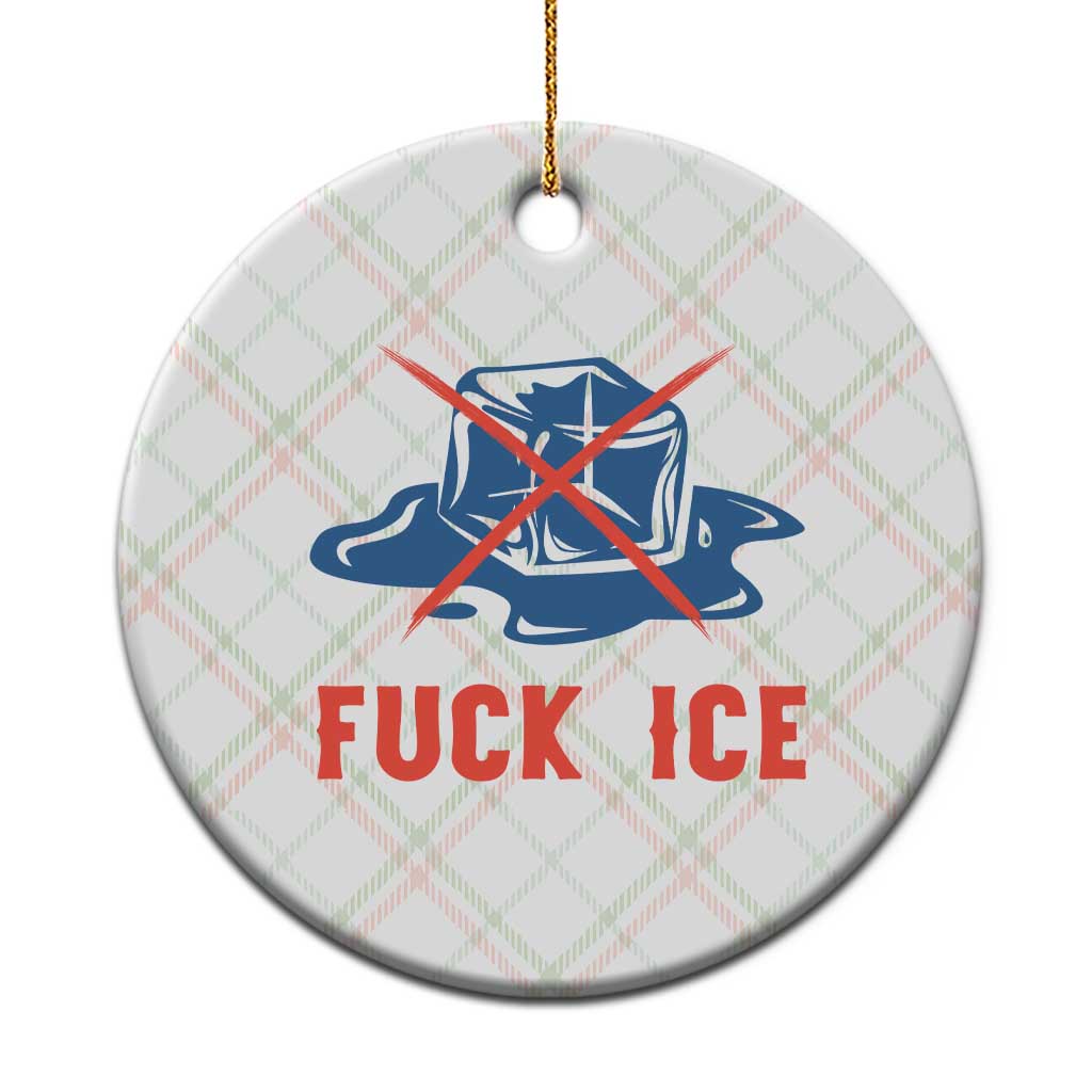 Ice Cube Anti ICE Immigration Human Rights Meme Ceramic Ornament